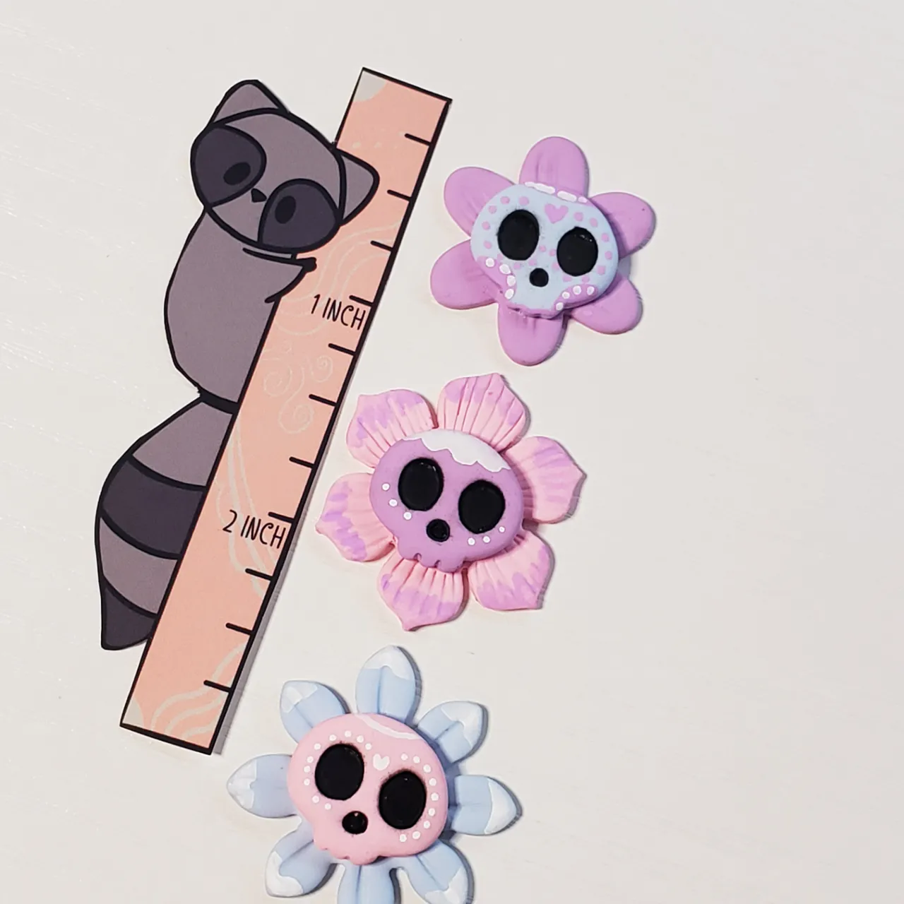 Floral Skull Polymer Clay Earring Cutter Set view 4