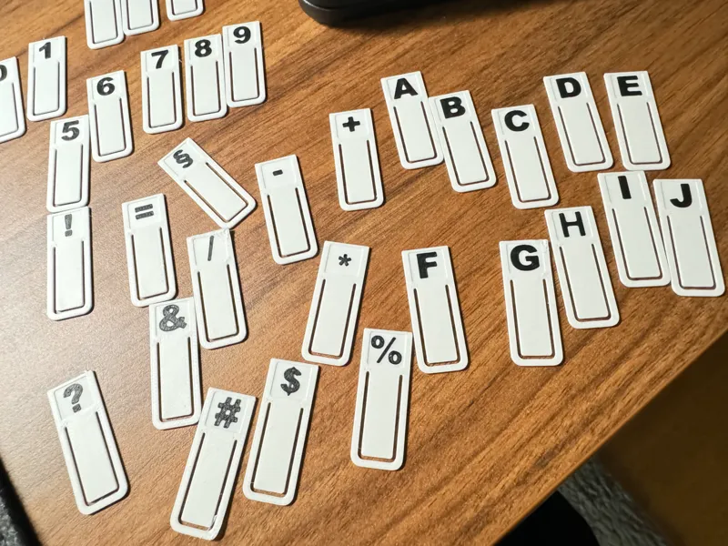 PaperClips with numbers and letters