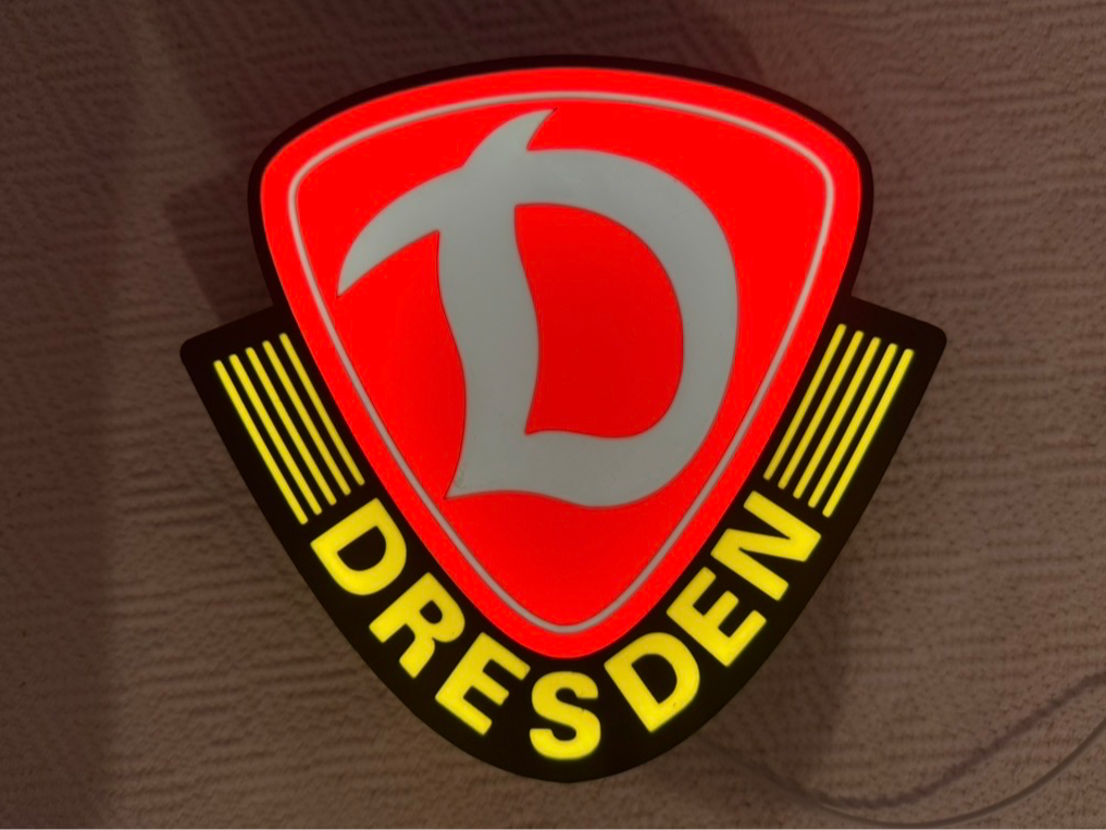 Dynamo Dresden Lichtbox zum aufhängen