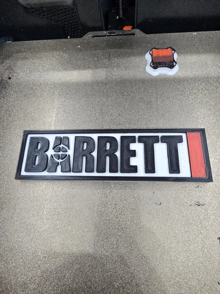 Barrett Firearms 3D Gun Logo Wall Sign Plaque by AHensley MakerWorld ...