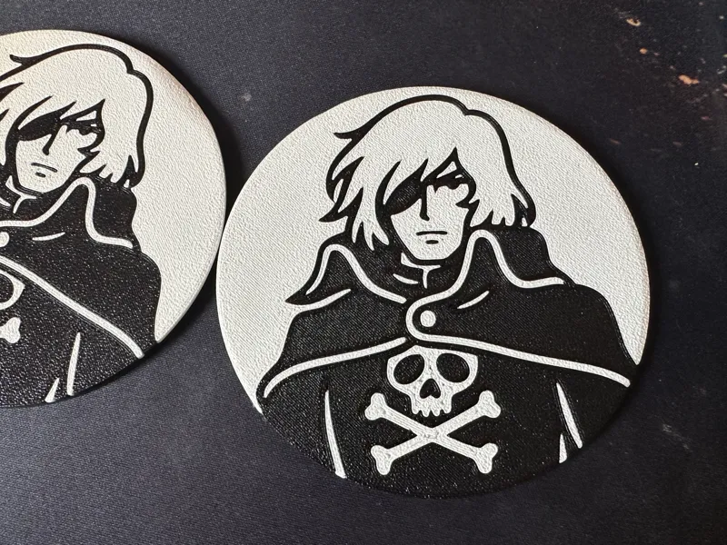 Coaster sous-verre Albator Captain Harlock
