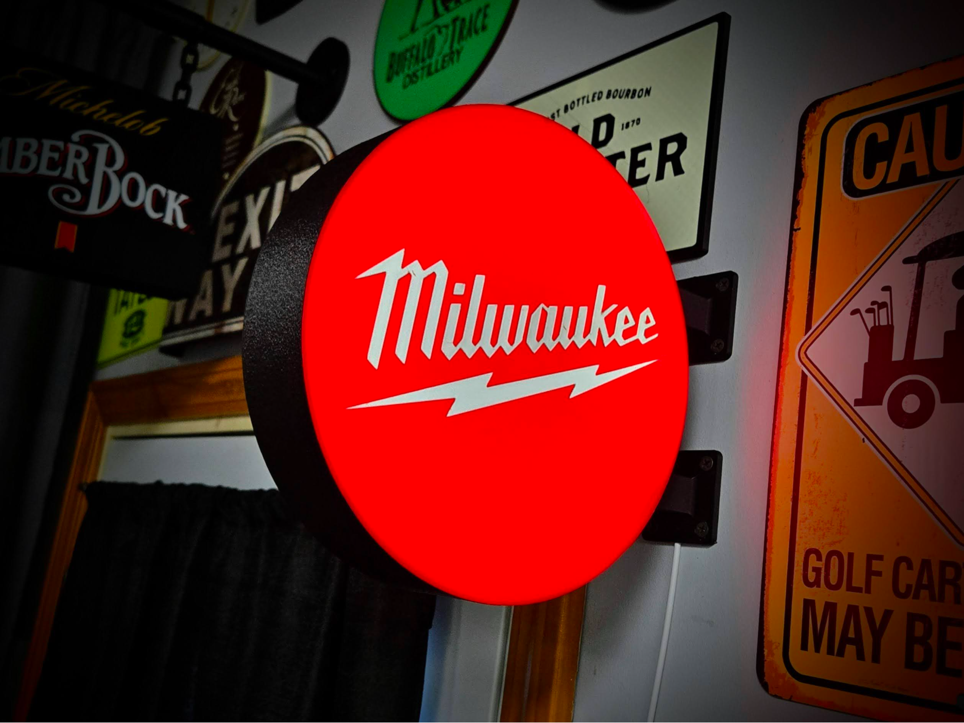 MILWAUKEE TOOLS ~ Modern 2-Sided Gas Station Sign