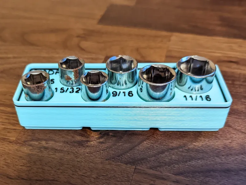 Gridfinity Imperial Sockets 3/8"DR