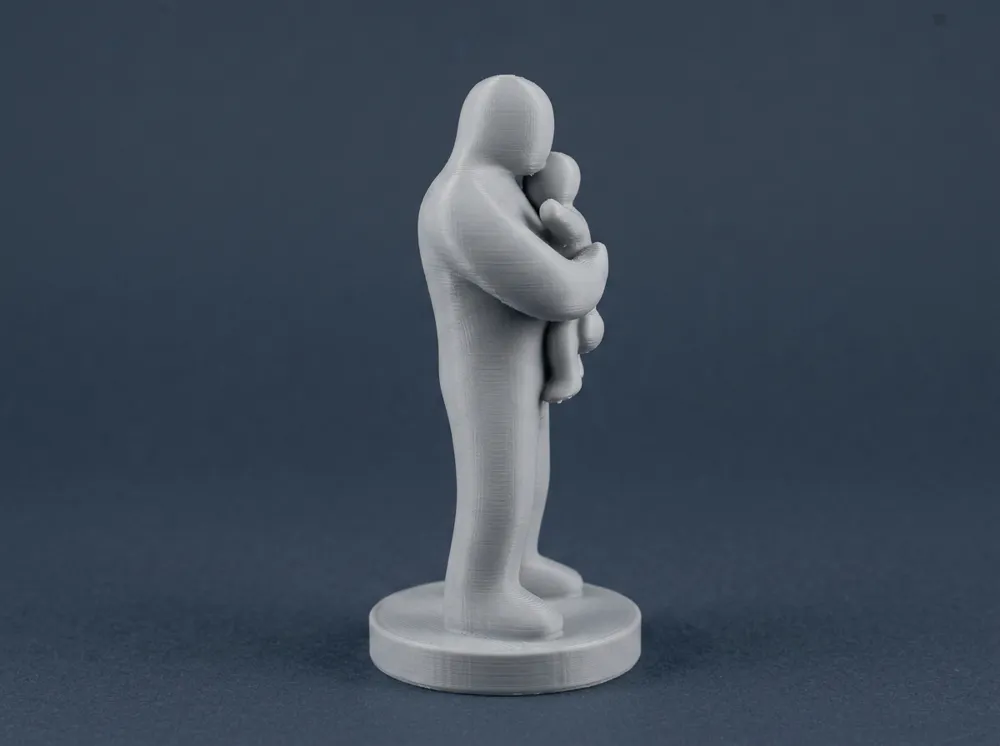 Father and Child Hug Figurine - Free 3D Print Model - MakerWorld