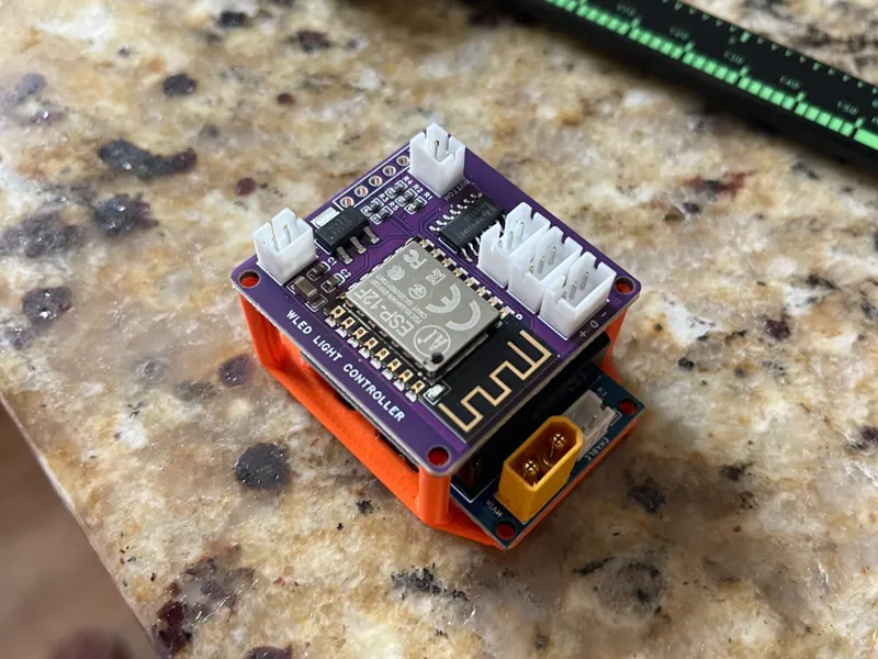Stacked Buck/WLED holder for Vesc