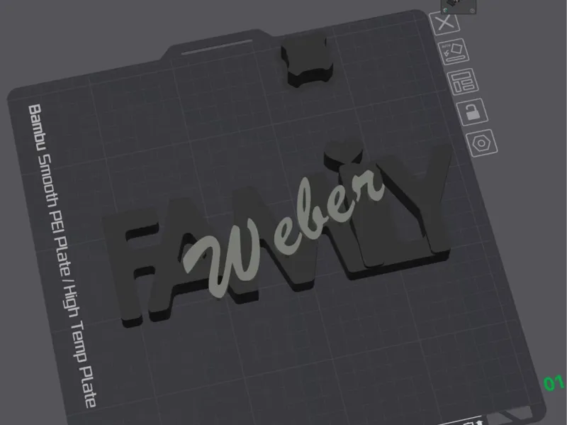 Familienschild, Individueller Name