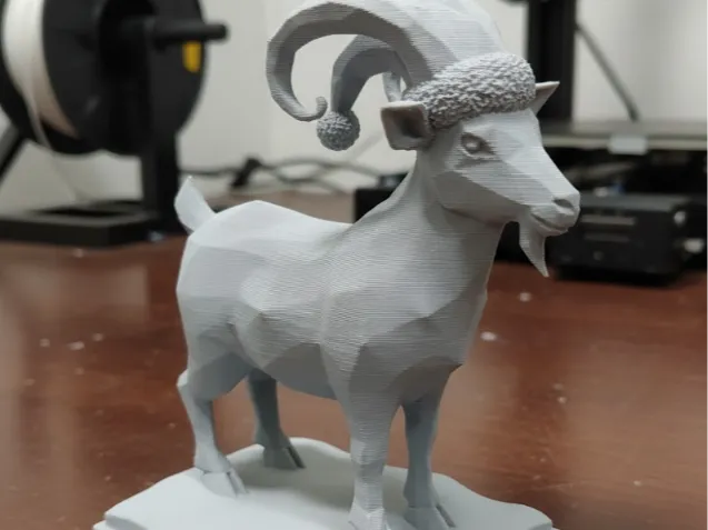 Snowy the Goat Christmas Ornament 