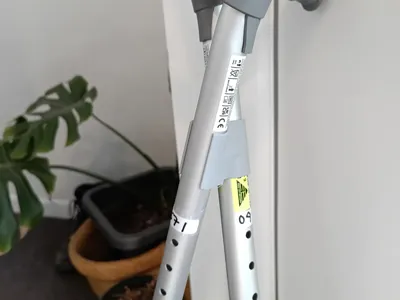 Stand/clip for crutches. No screws.25/22.5/20/17mm
