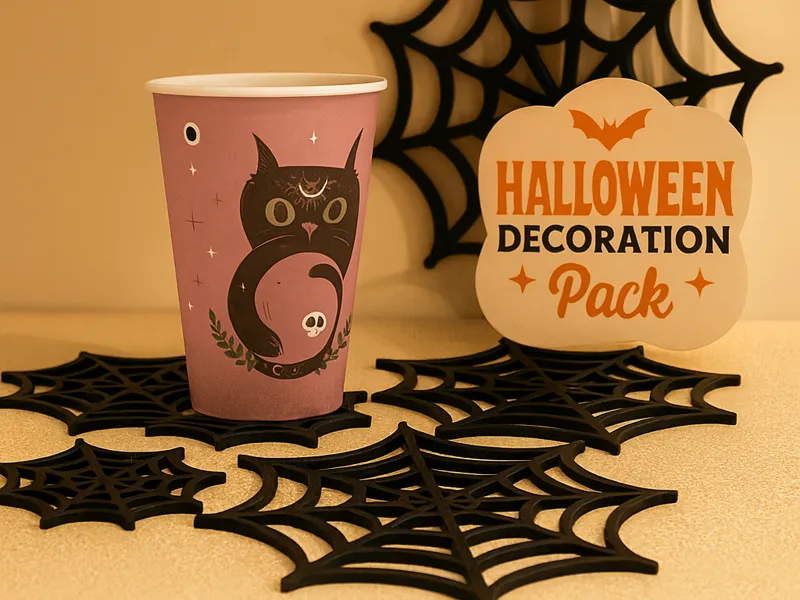 Halloween Spiderweb Decoration Set
