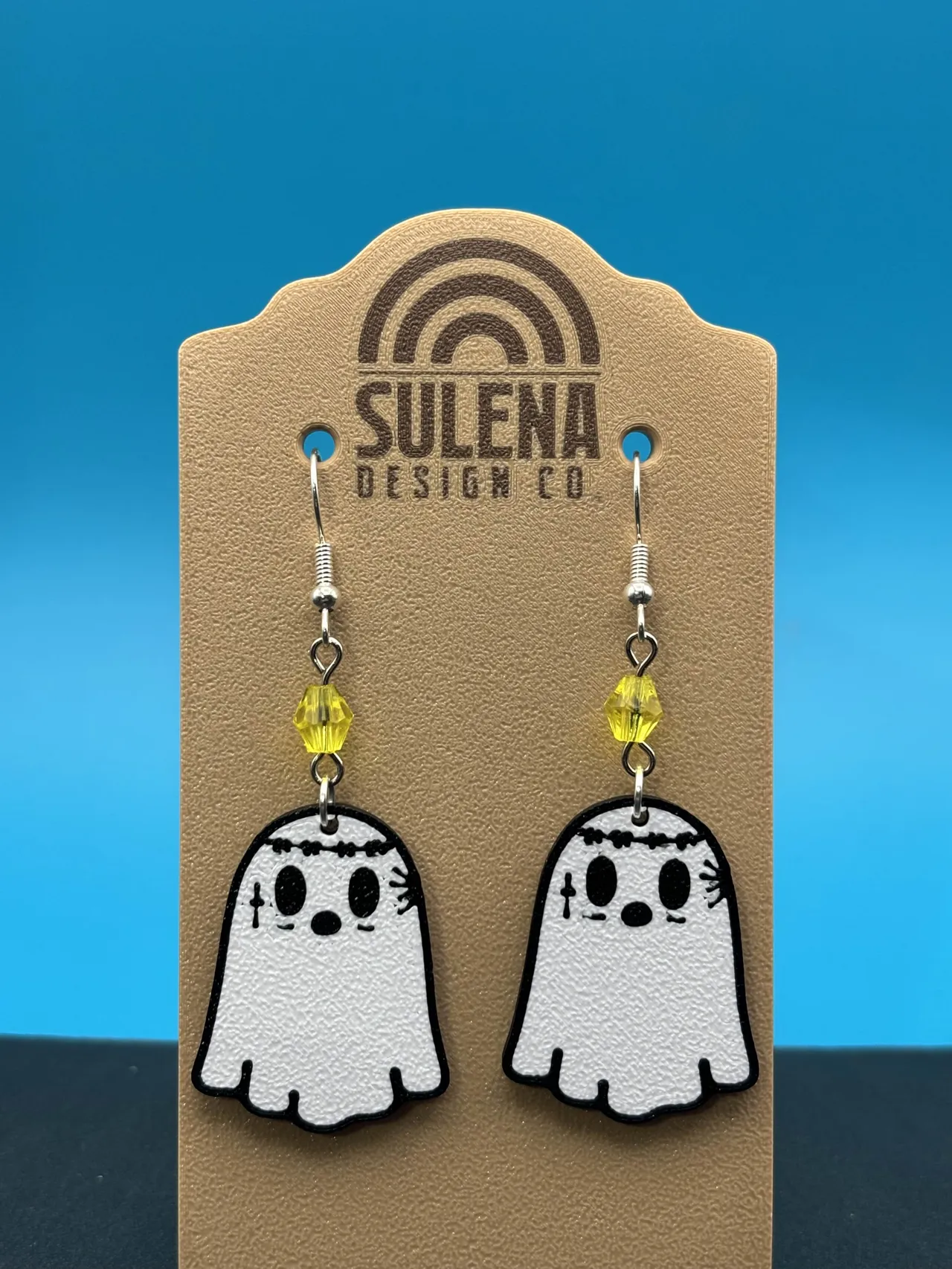 Ghost Malone Halloween Earrings | No AMS Needed view 2