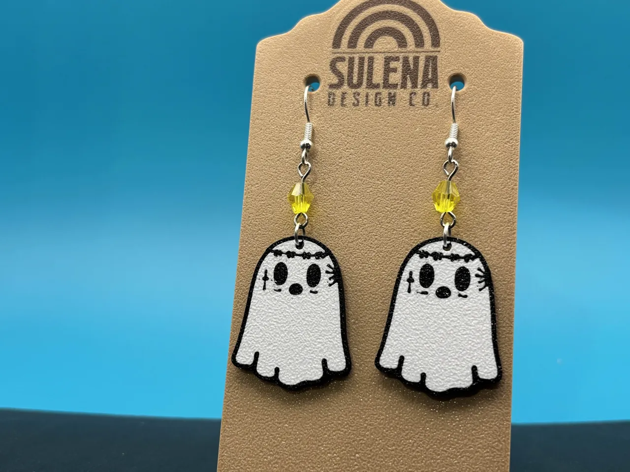 Ghost Malone Halloween Earrings | No AMS Needed view 3