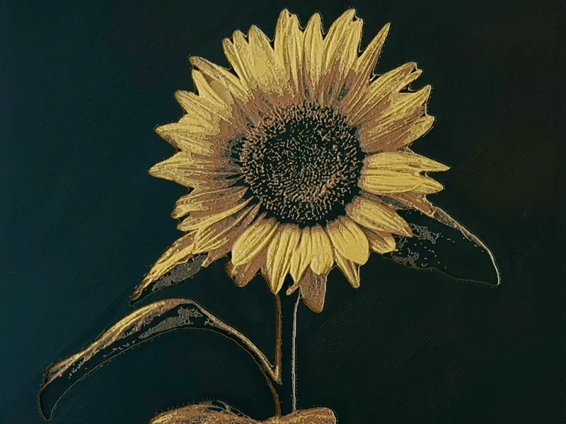 Sunflower Chroma Canvas