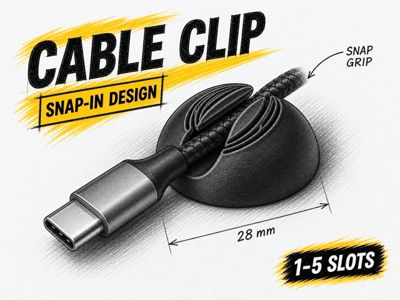 Snap-In Cable Clip Set - 1 to 5 Slots