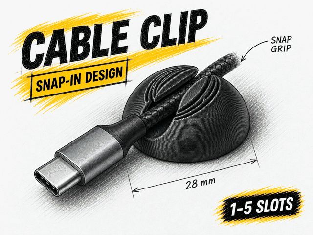 Snap-In Cable Clip Set - 1 to 5 Slots