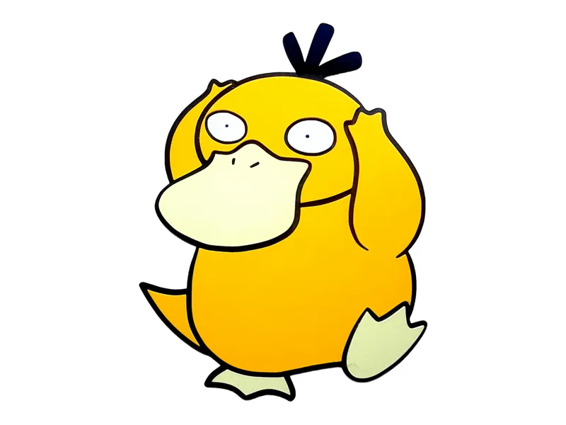 Psyduck Pokemon 2D Wall Art Nintendo Gaming Decor