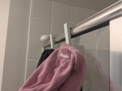 Shower door towel hook large