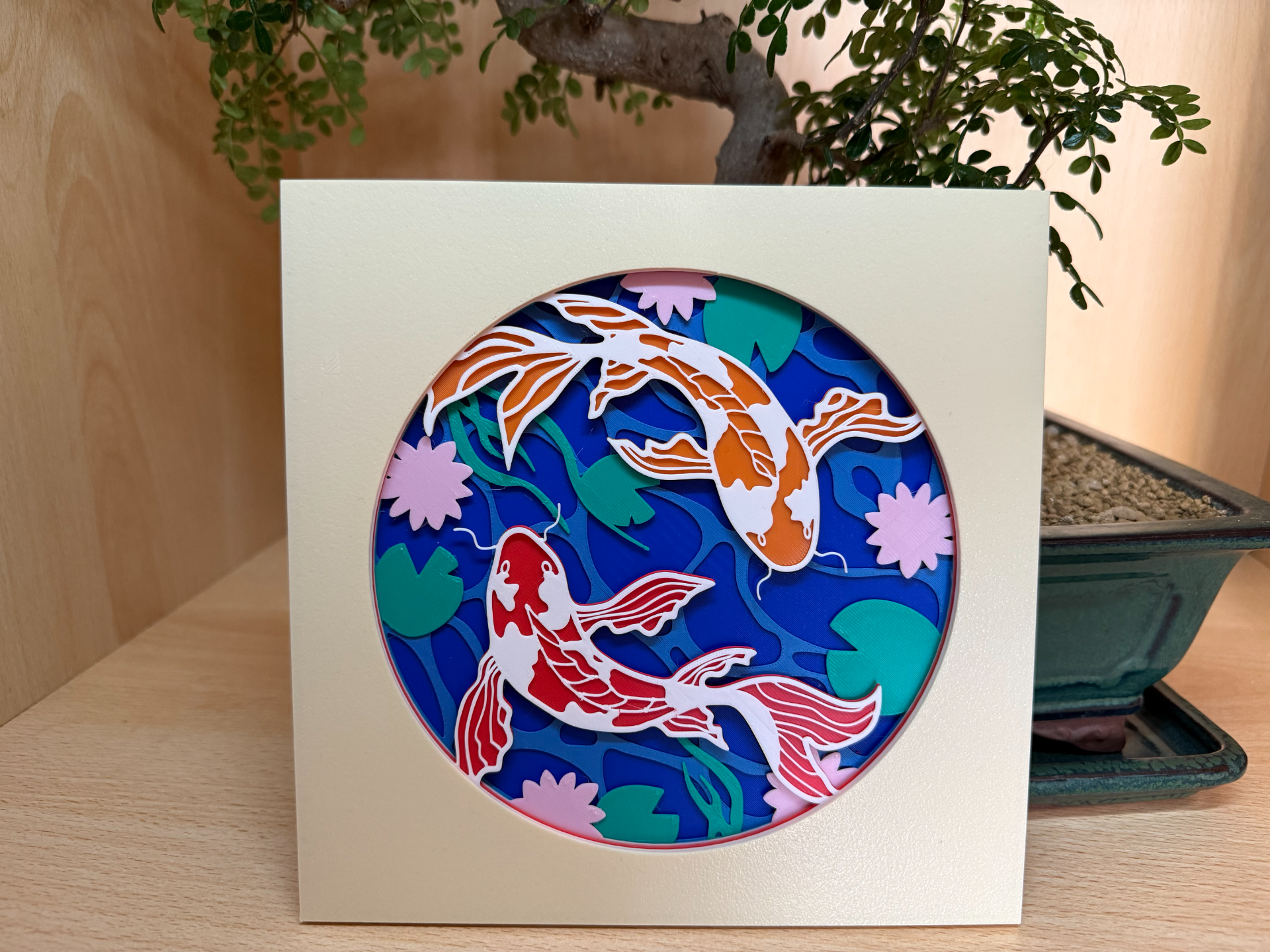 Koi Pond shadowbox
