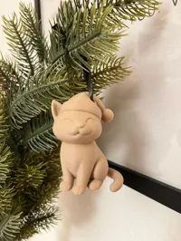 Boule de Noël chat au bonnet — photo 3