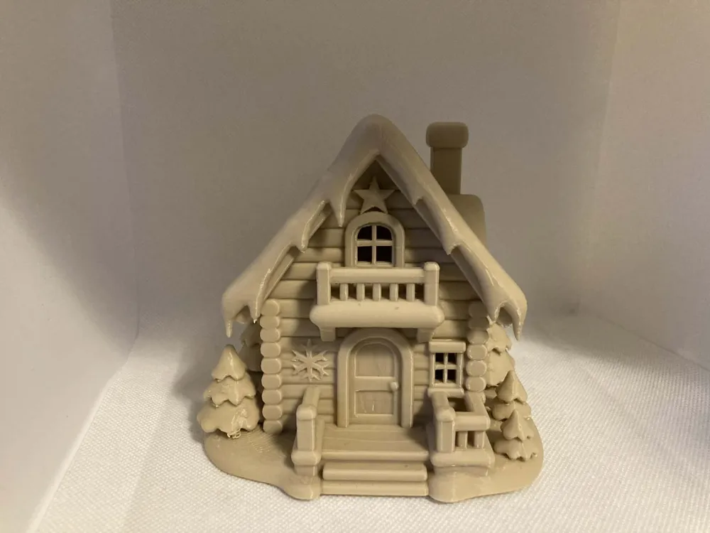 Dekoratives Teelicht-Ornament mit Wintermotiv, besonderes Design, schwebende Fensterfigur