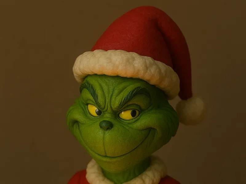 Grinch mit LED Teelich