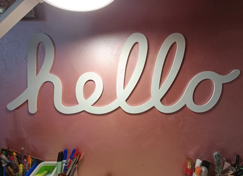 Apple Hello sign