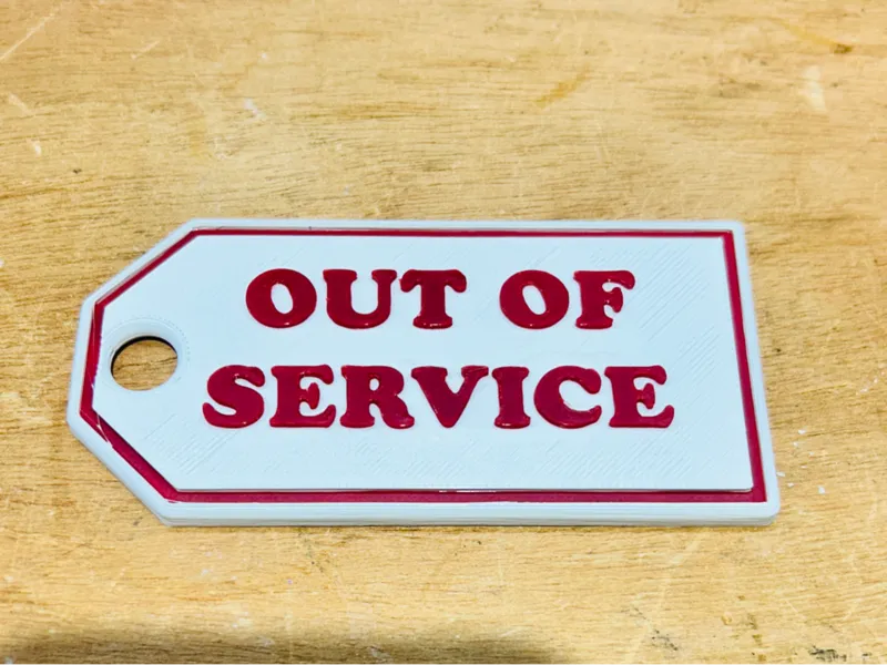 Out Of Service tag