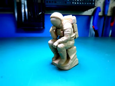 The thinker astronaut