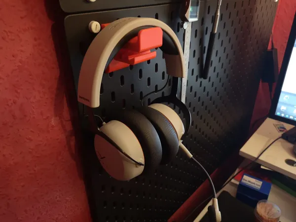 Support casque pour panneau Ikea Skadis