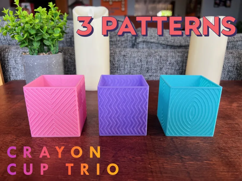 Crayon cup trio