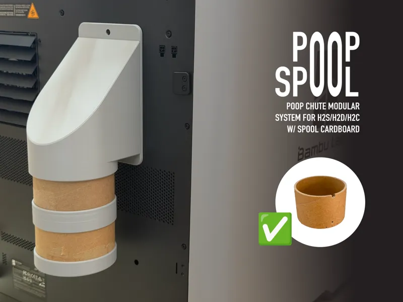 POOP SPOOL - Modular Poop Chute System H2S/H2D/H2C
