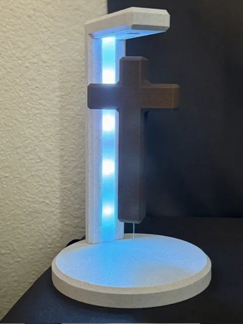 Floating LED Cross Lamp - Free 3D Print Model - MakerWorld