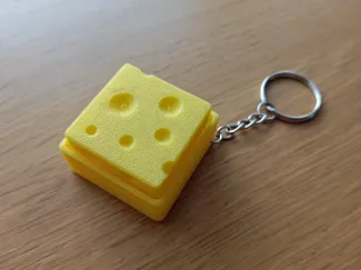 Cheesy clicker keychain cheese fidget