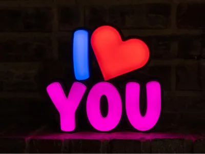 I Love You LED Box