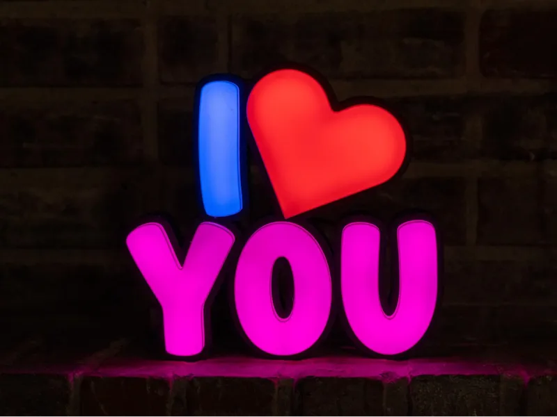 I Love You LED Box