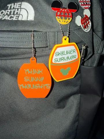 Llavero: Disney's Skyliner Orange Bird Bag Charm / Keychain — vista de referencia 2