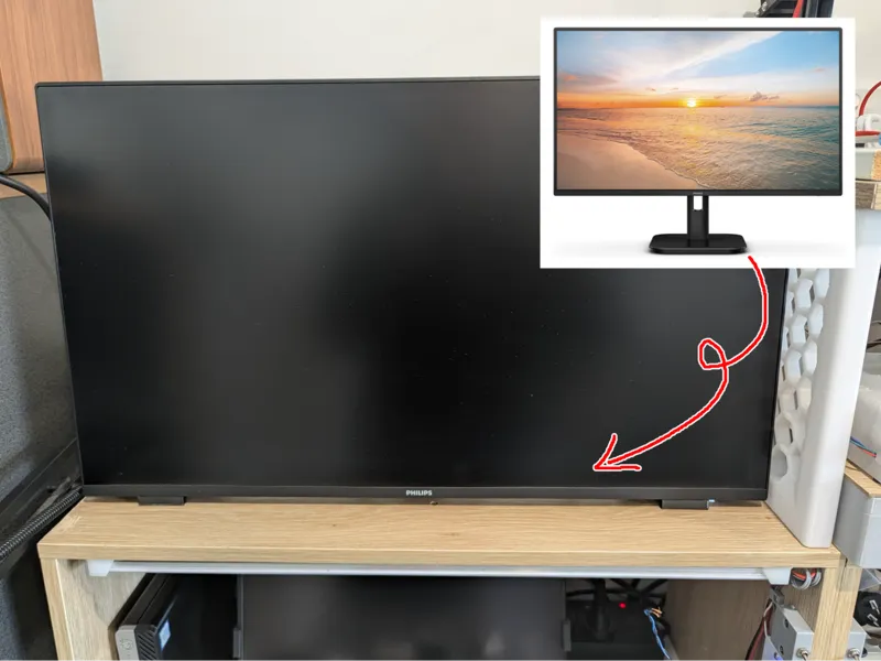 Low profile stand for Philips 24in 24E1N2100D