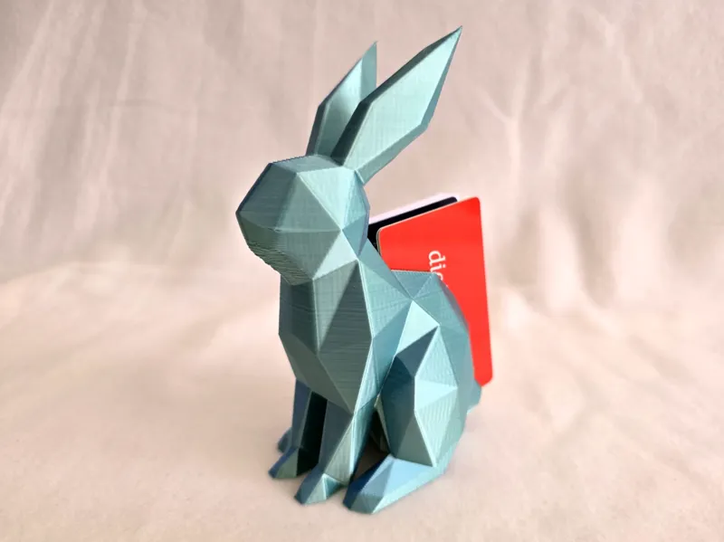 Low Poly Bunny Business Card Holder