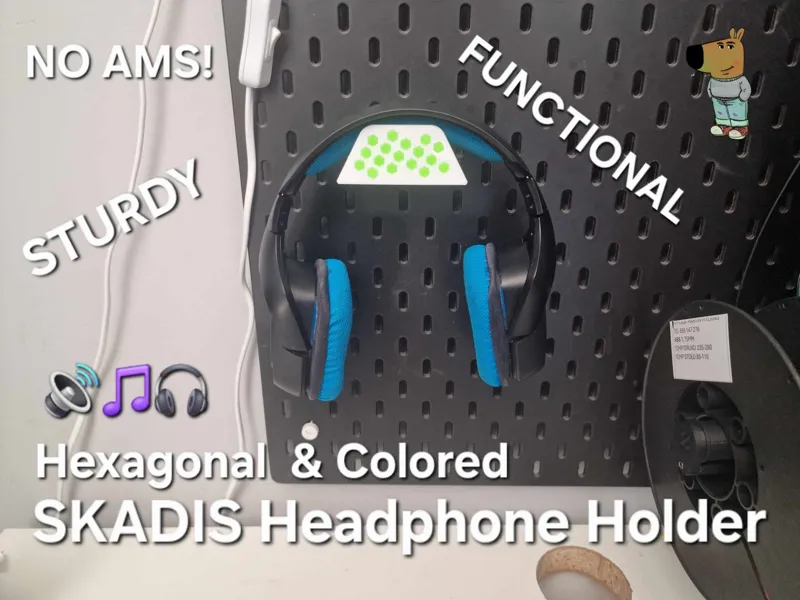 NEW Hexagonal SKADIS Headphone Holder - NO AMS