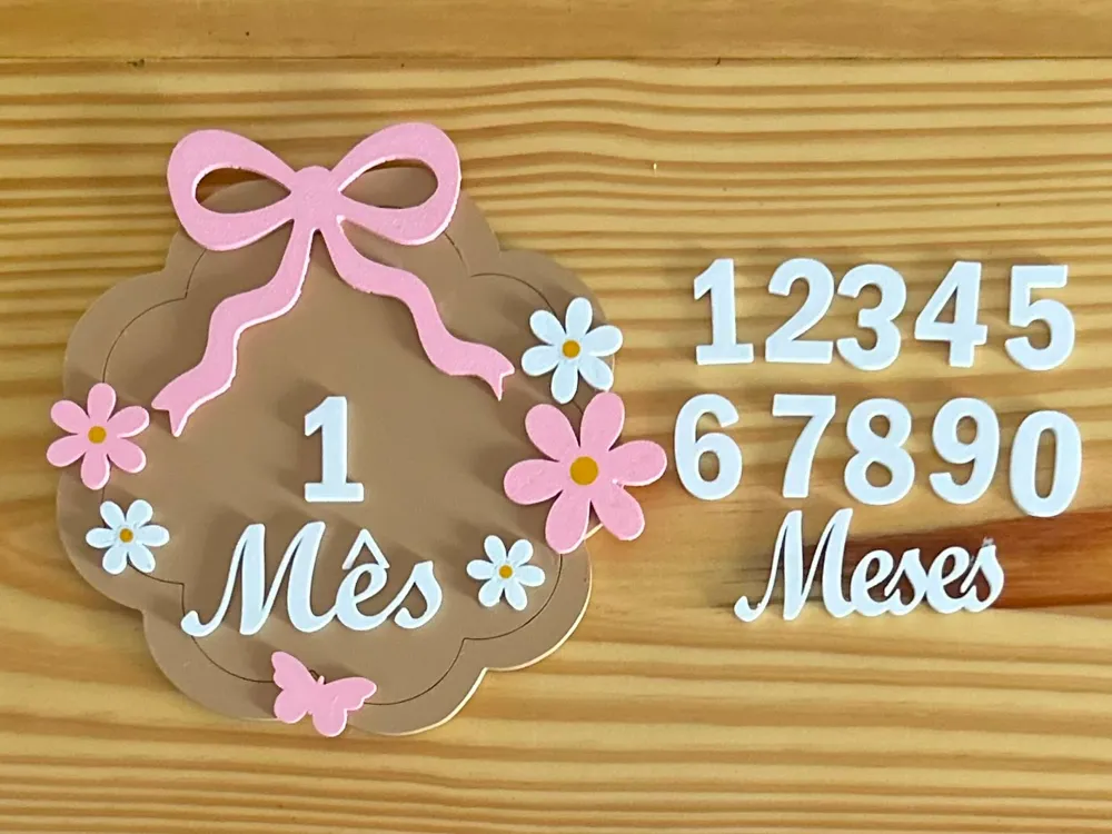 Monthly Milestone Sign Kit - Free 3D Print Model - MakerWorld