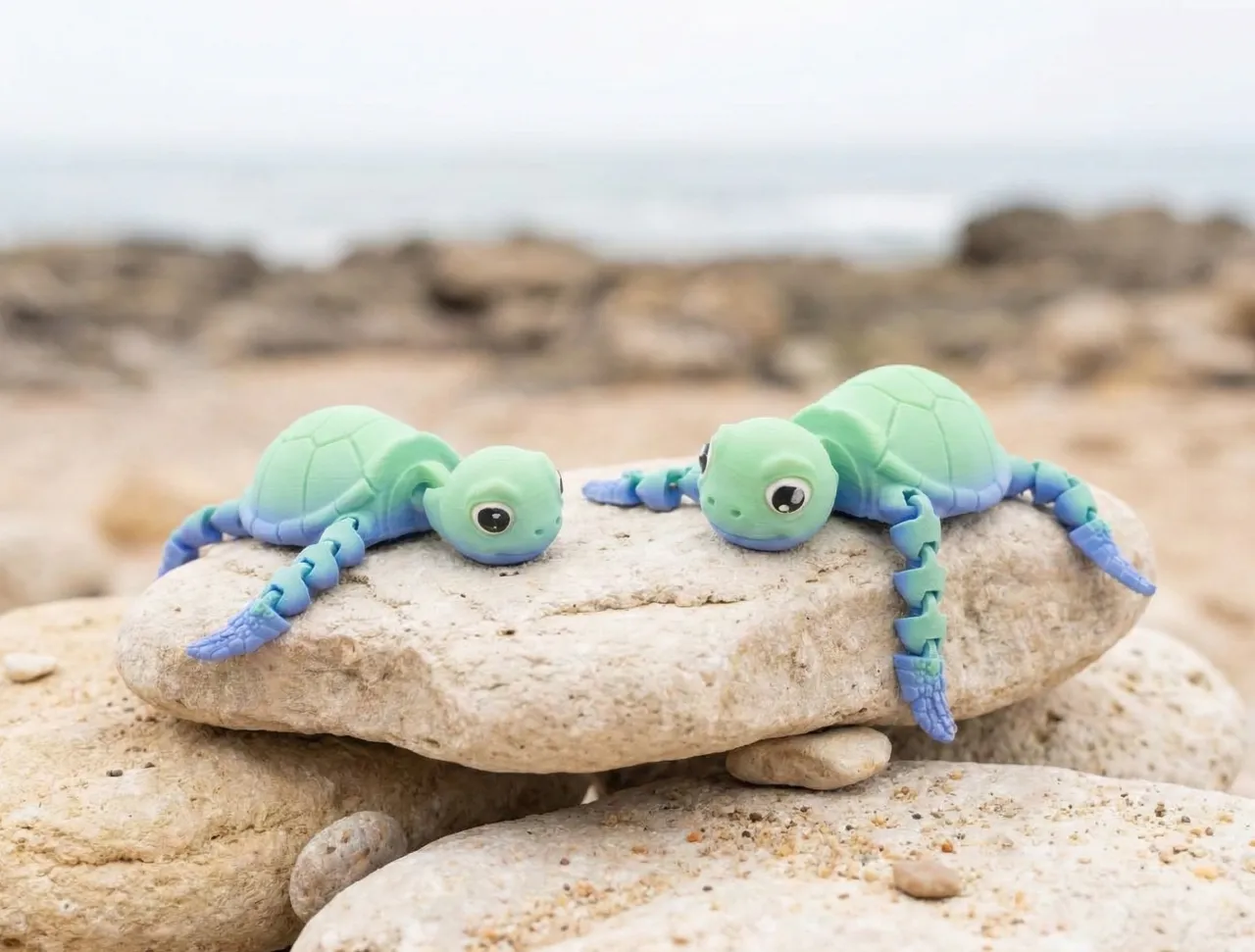 Cute Flexi Articulated Turtle view 2