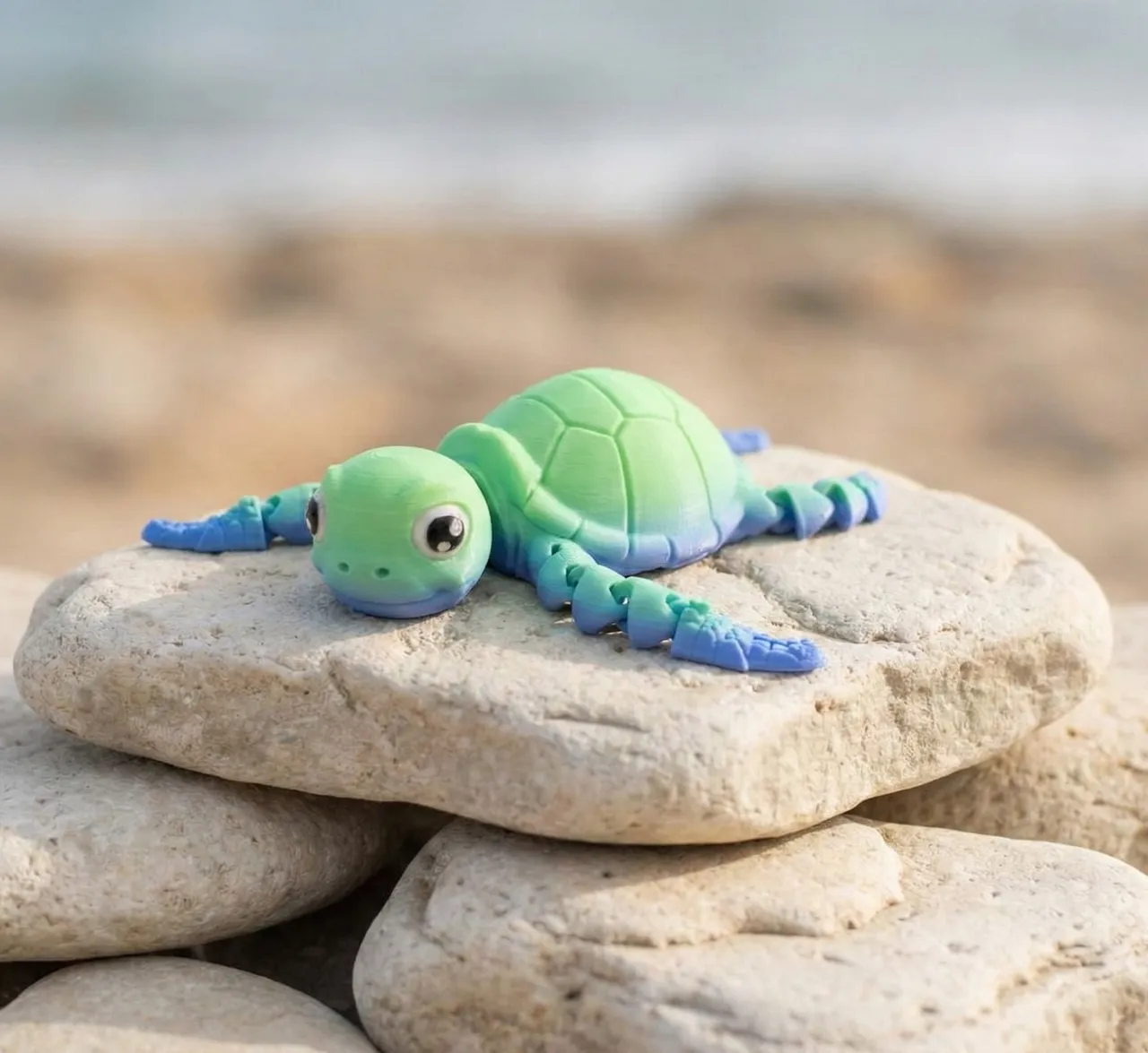 Cute Flexi Articulated Turtle view 3