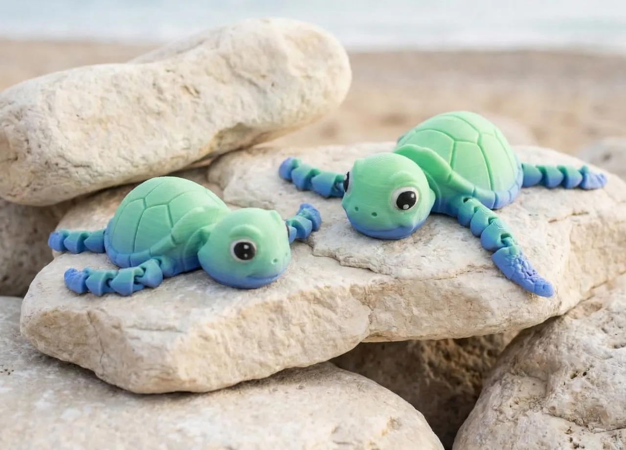 Cute Flexi Articulated Turtle view 4