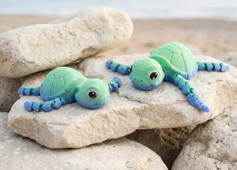 Cute Flexi Articulated Turtle view 4