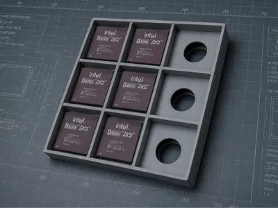 Retro Intel CPU Holder Stackable Tray