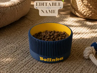 Customizable Pet Bowl|Editable Name Dogs & Cats