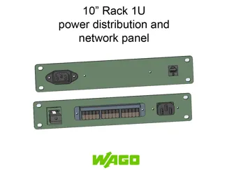10" Rack 1U power distribution and network panel