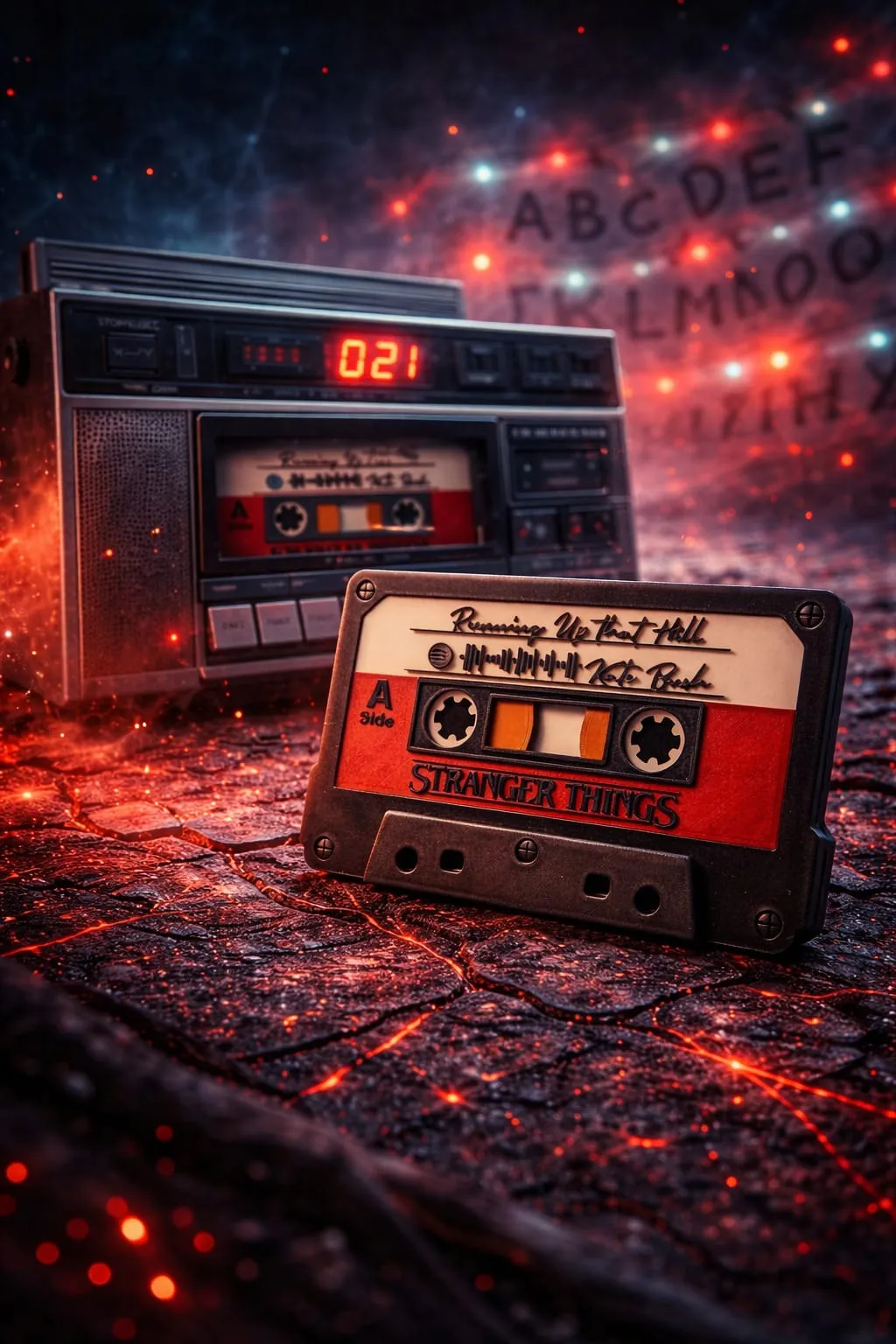 Stranger Things Cassette Max Vecna Demogorgon view 3