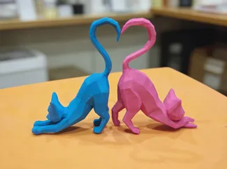 Lowpoly Cat/ Valentines Day