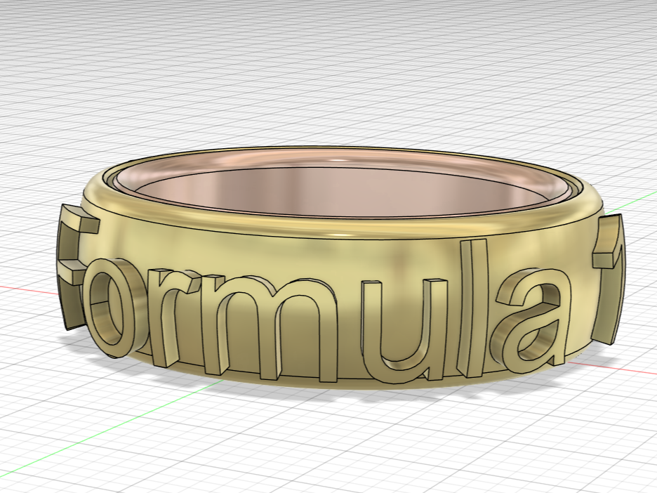 Formula 1 Spinner Ring–Print-in-Place Fidget Ring