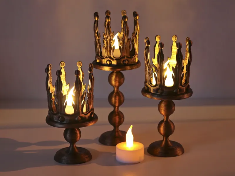 Medieval Crown Candle Stand